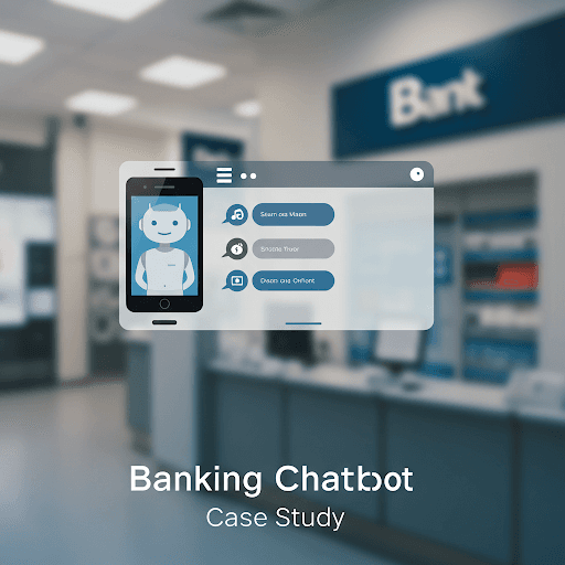 Banking chatbot interface on computer screen